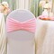 10 Pieces Pink Ruffled Spandex Chair Bands for Charming Event Decor 8x13 inches